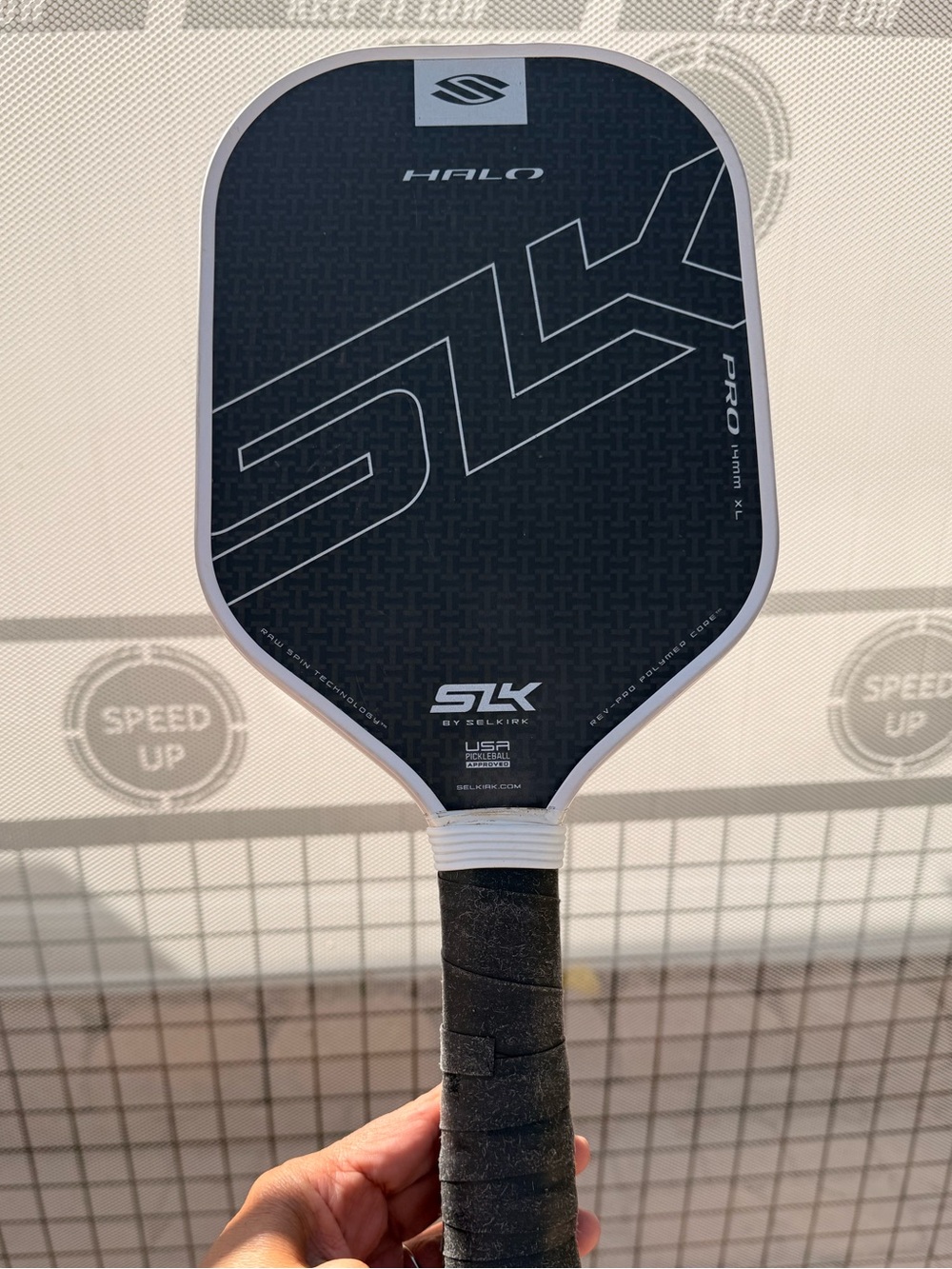 Selkirk SLK Halo Pickleball Paddle in Black and White